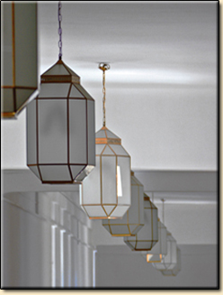 Lanterns in the Faculty of Medicine of Granada.