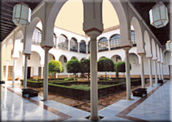  Interior courtyard of the Andalusian Parliament.