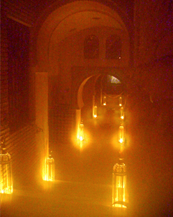 interior de los baos Hammam en Granada.